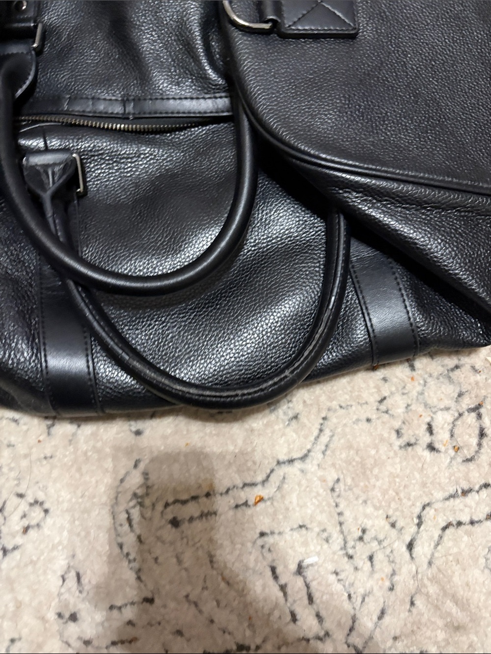 Bostanten Leather Men's Duffle Bag - Picture 4 of 7